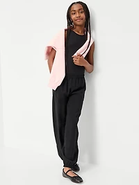 High-Waisted Crinkled Harem Pants for Girls