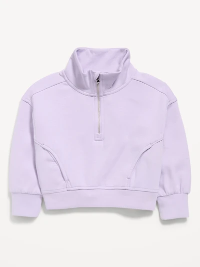 Dynamic Fleece Quarter-Zip Pullover Sweatshirt for Toddler Girls