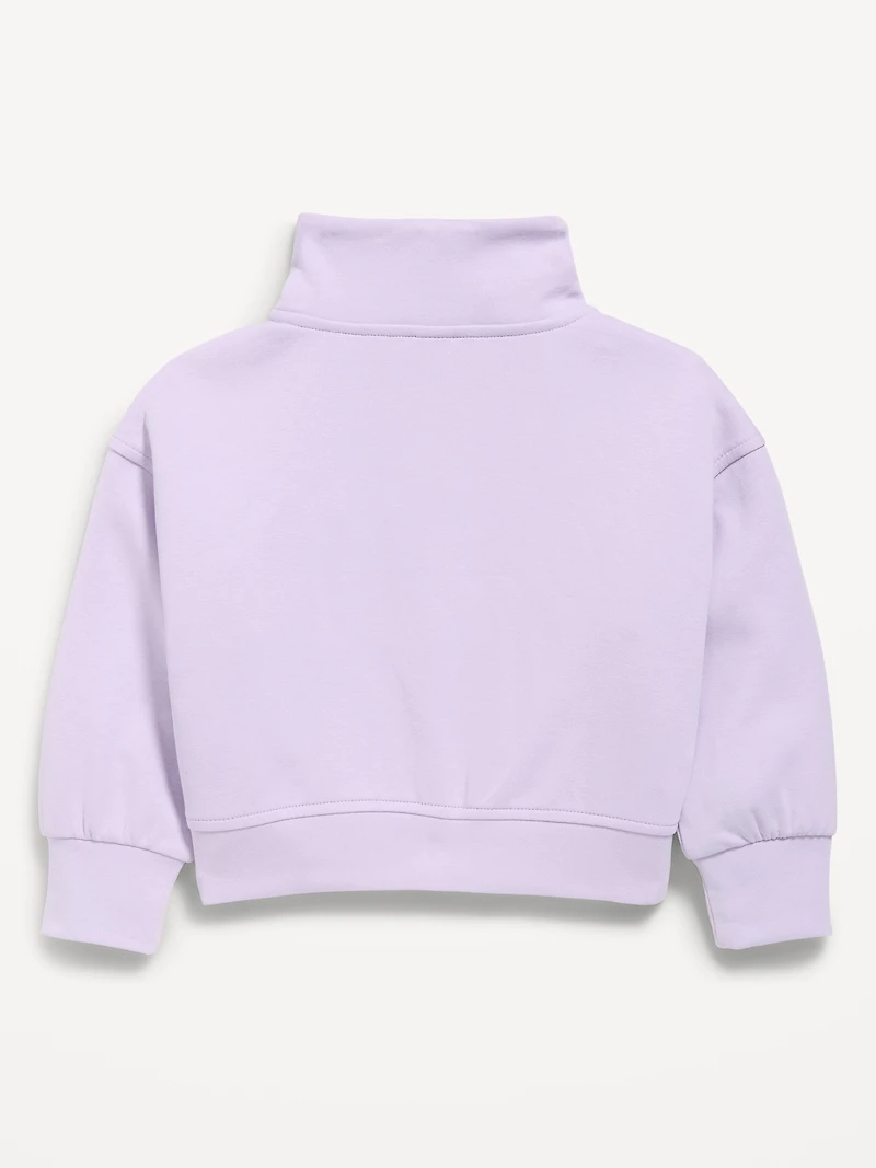 Dynamic Fleece Quarter-Zip Pullover Sweatshirt for Toddler Girls