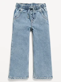 High-Waisted Baggy Wide-Leg Pull-On Jeans for Toddler Girls