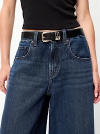 Triple-Loop Skinny Belt for Women
