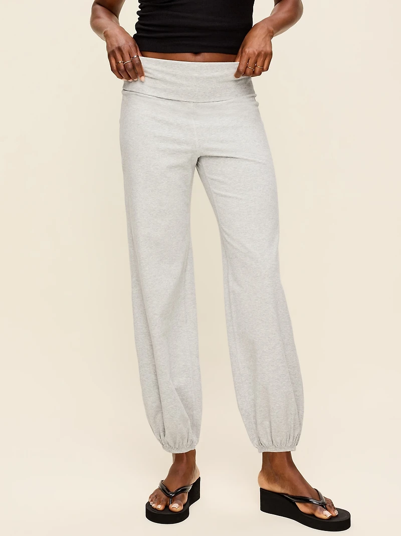 Fold-Over Waist Fitted Joggers