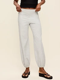 Fold-Over Waist Fitted Joggers