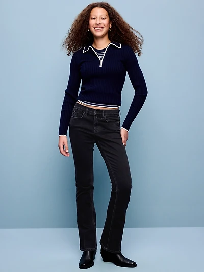 Low-Rise Boot-Cut Jeans
