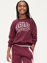 College Oversized Graphic Tunic Sweatshirt for Girls