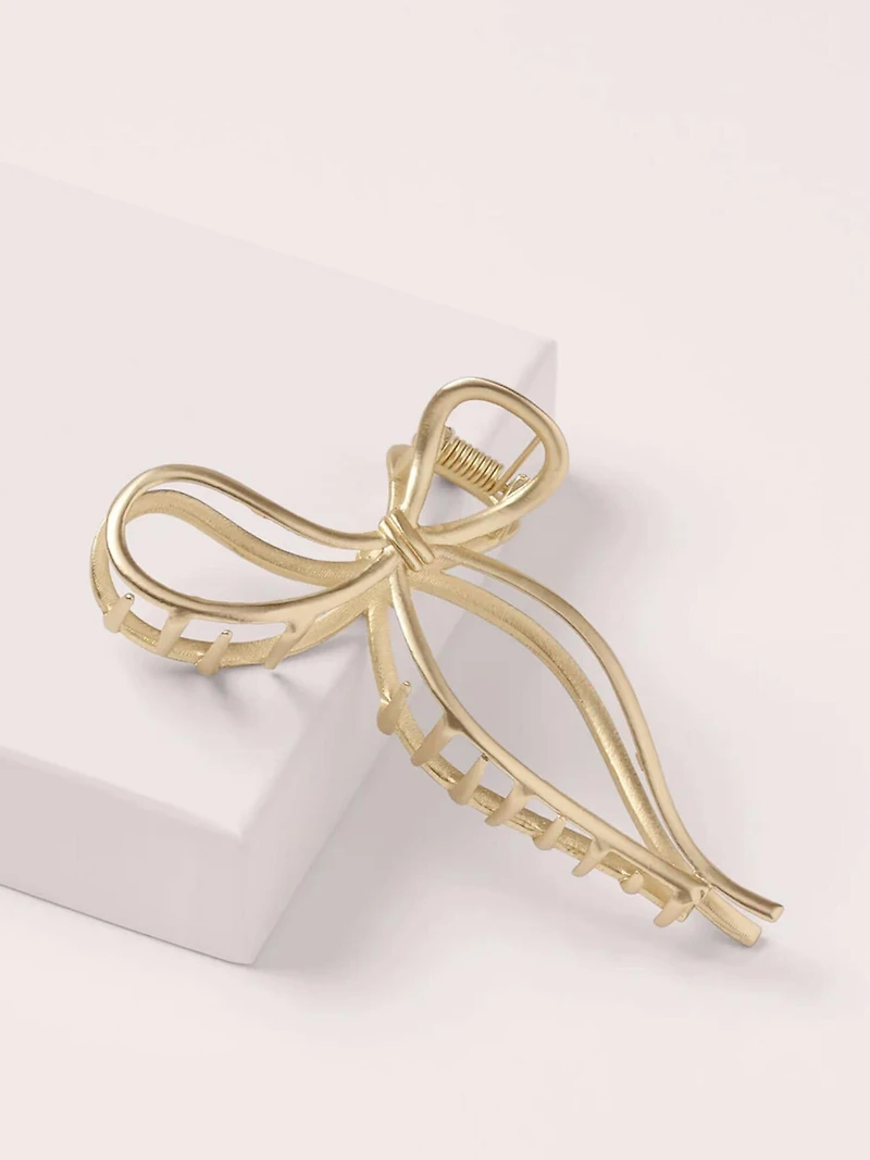 The Hair Edit Gilded Bow Claw Clip