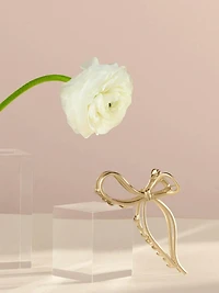 The Hair Edit Gilded Bow Claw Clip