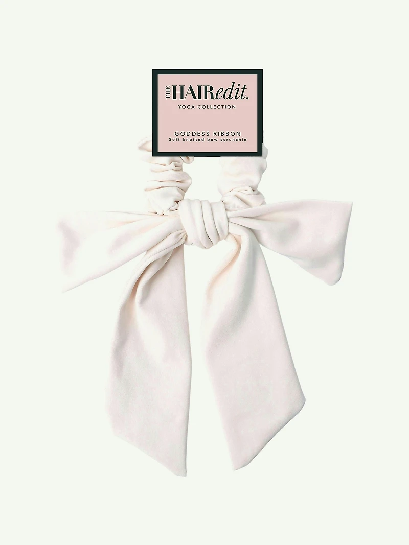 The Hair Edit Goddess Ribbon Bow Scrunchie