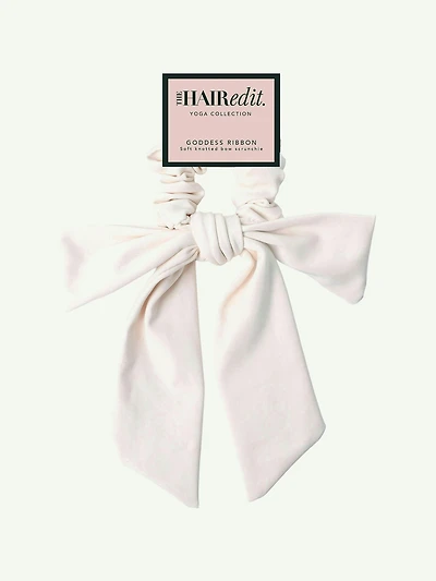The Hair Edit Goddess Ribbon Bow Scrunchie