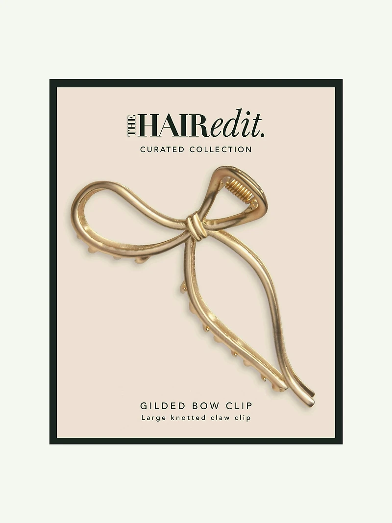 The Hair Edit Gilded Bow Claw Clip