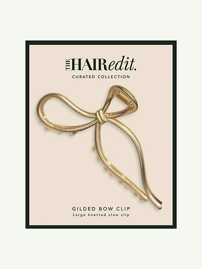 The Hair Edit Gilded Bow Claw Clip