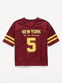 Oversized Football-Style Lifestyle Jersey T-Shirt for Boys