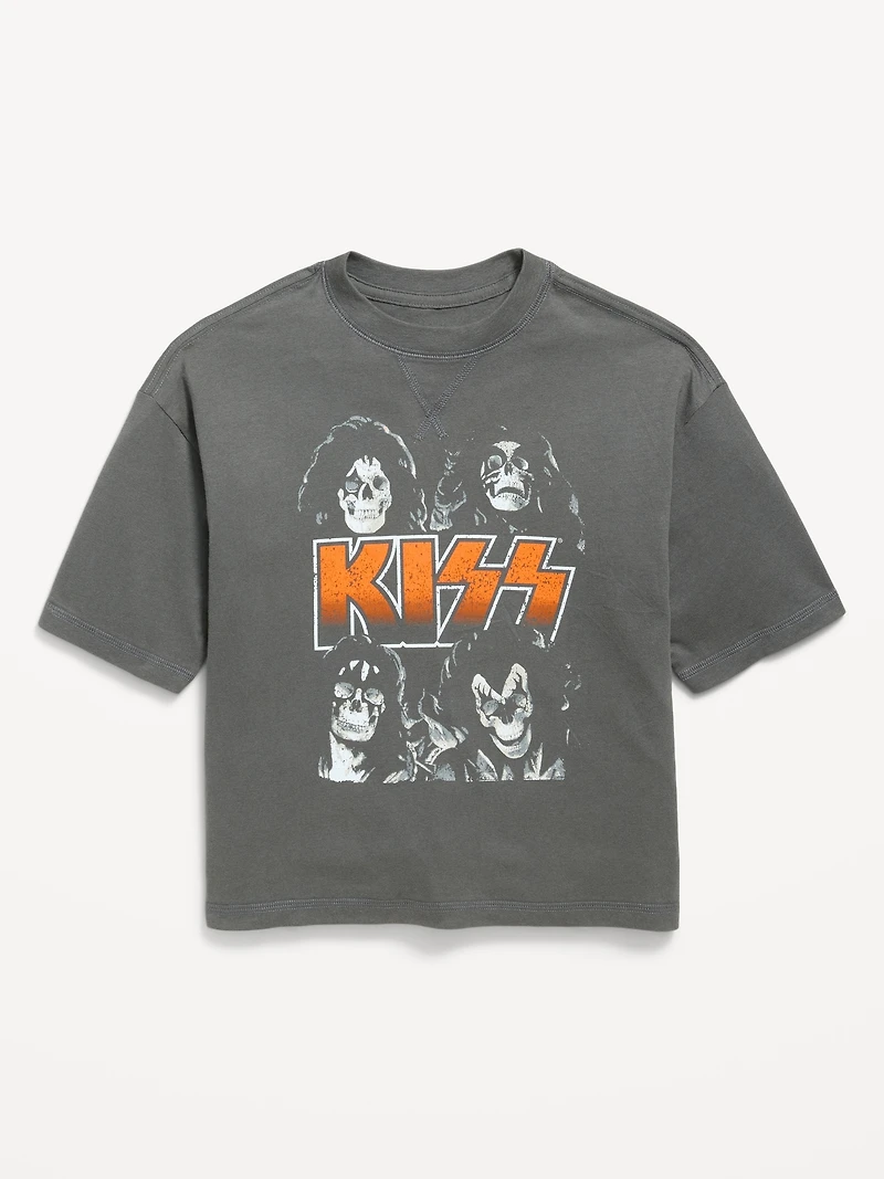 Kiss™ Gender-Neutral Oversized Graphic T-Shirt for Kids