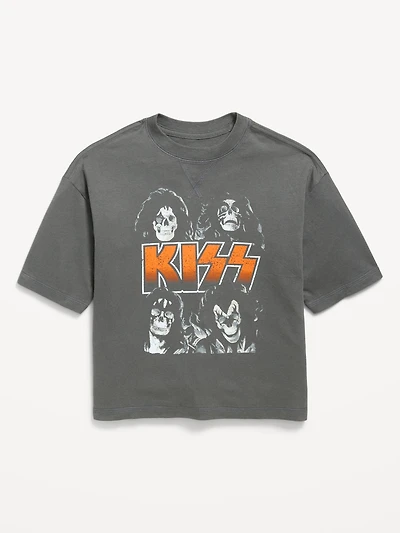 Kiss™ Gender-Neutral Oversized Graphic T-Shirt for Kids
