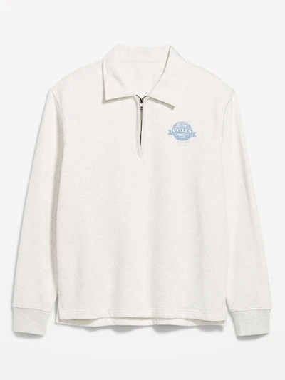 Collared Fleece Quarter-Zip Pullover