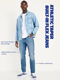 Athletic Taper Built-In Flex Black Jeans