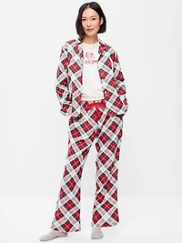 Printed Flannel Pajama Pant Set for Women