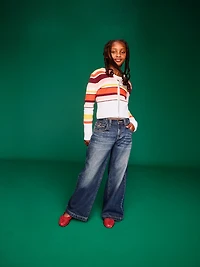 Low-Rise Baggy Wide-Leg Jeans for Girls