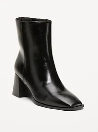 Square-Toe Block-Heel Boots for Women
