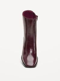 Square-Toe Block-Heel Boots for Women