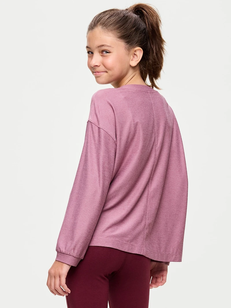 CloudMotion Long-Sleeve Tunic T-Shirt for Girls