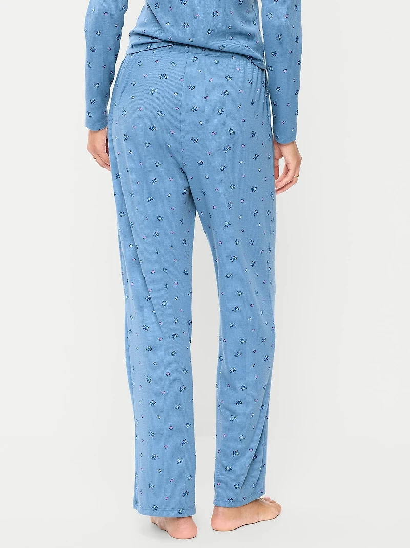 Waffle-Textured Pajama Pants