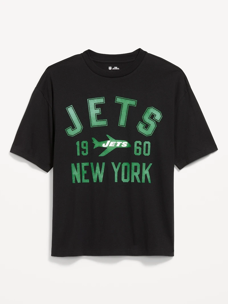 New York Jets Oversized Graphic T-Shirt for Men
