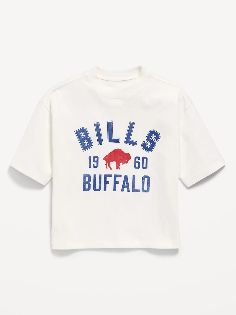 Buffalo Bills Oversized Boxy Graphic T-Shirt for Boys
