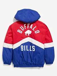 Buffalo Bills Oversized Crinkled Hooded Jacket for Boys