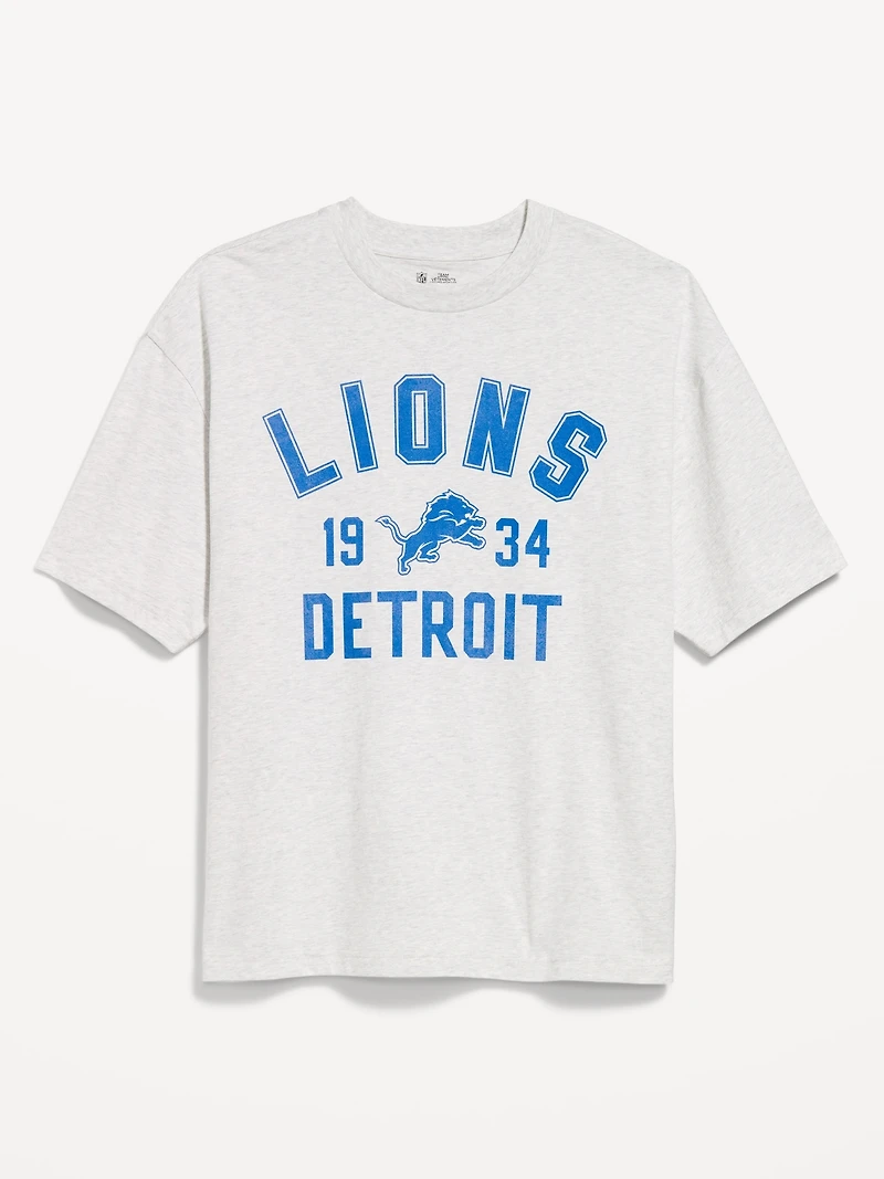 Detroit Lions Oversized Graphic T-Shirt for Men