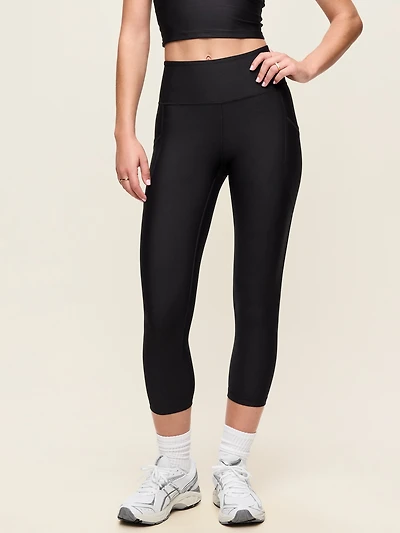 High-Waisted PowerSoft Crop Pocket Leggings