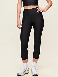 High-Waisted PowerSoft Crop Pocket Leggings