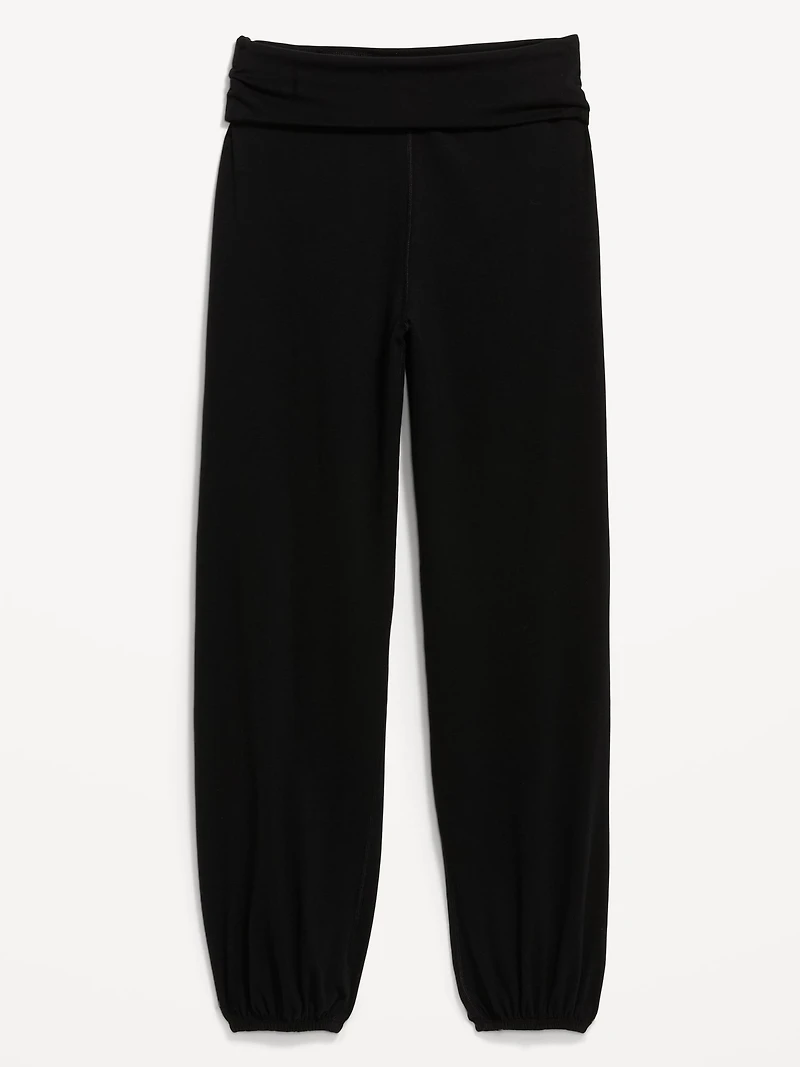 Fold-Over Waist Fitted Joggers