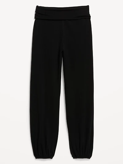 Fold-Over Waist Fitted Joggers