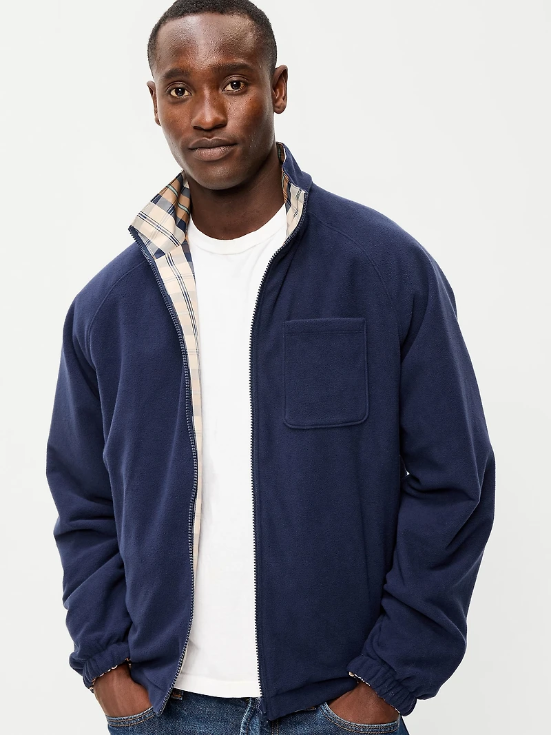 Water-Resistant Reversible Windbreaker Jacket