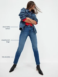 Mid-Rise Rockstar Super-Skinny Ankle Jeans
