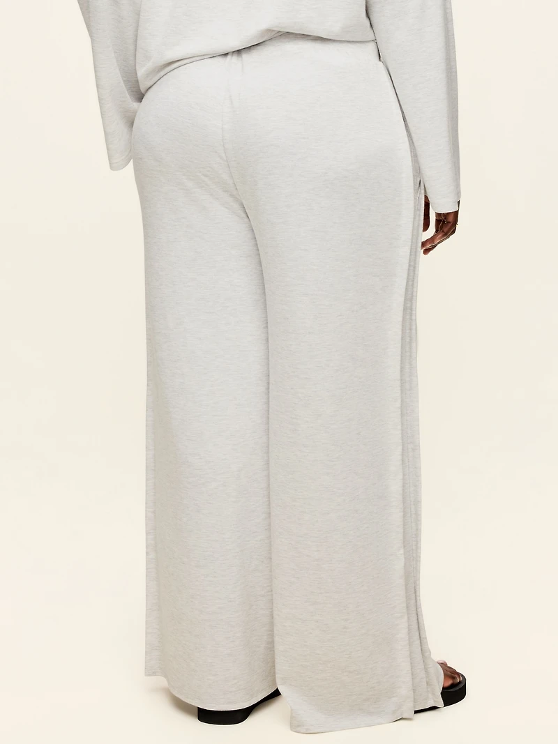High-Waisted Bounce Lite Drapey Wide-Leg Pleated Pants
