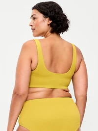 Pique Scoop-Neck Swim Top