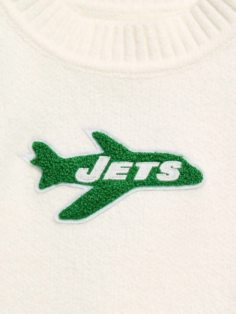 New York Jets Crew-Neck Sweater for Toddler Girls