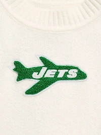 New York Jets Crew-Neck Sweater for Toddler Girls
