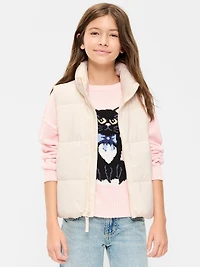 Water-Resistant Quilted Puffer Vest for Girls