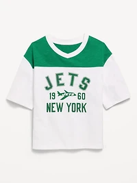 New York Jets Oversized Graphic Football T-Shirt for Girls