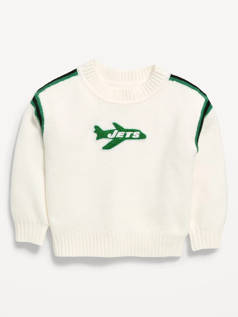 New York Jets Crew-Neck Sweater for Toddler Girls