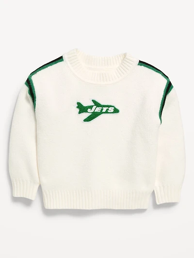 New York Jets Crew-Neck Sweater for Toddler Girls