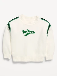 New York Jets Crew-Neck Sweater for Toddler Girls