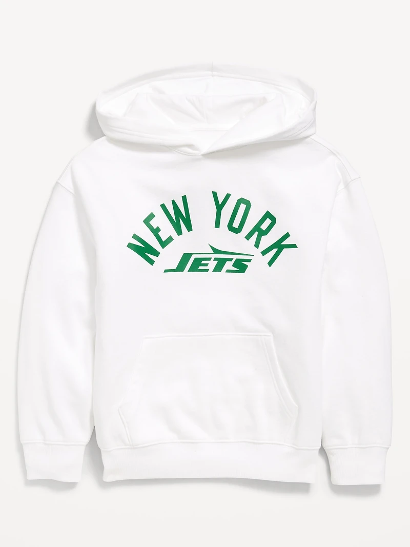 New York Jets Oversized Pullover Hoodie for Boys