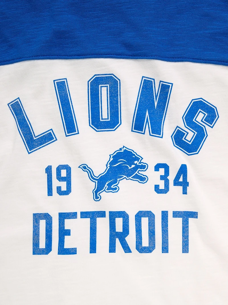 Detroit Lions Long-Sleeve Oversized Graphic Football T-Shirt for Boys