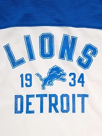 Detroit Lions Long-Sleeve Oversized Graphic Football T-Shirt for Boys