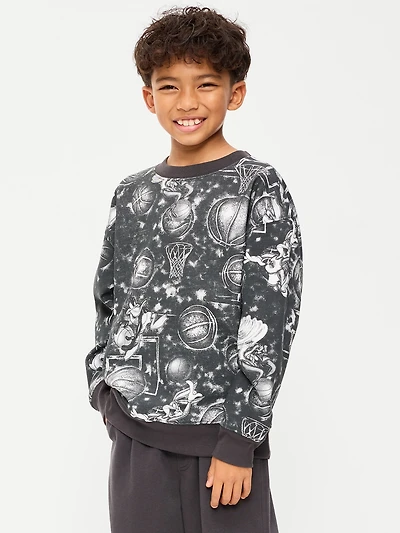 Space Jam™ Gender-Neutral Oversized Graphic Sweatshirt for Kids