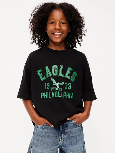 Philadelphia Eagles Oversized Boxy Graphic T-Shirt for Boys